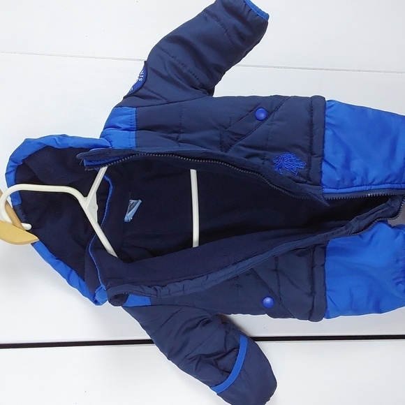 U.S POLO Assn Blue SnowSuit  Logo Designer Baby Sz.6/9 Months - Picture 6 of 8